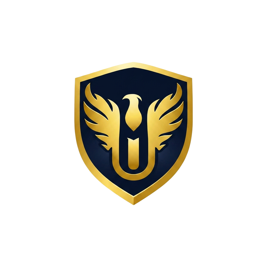 The Unstoppable Tribe — golden phoenix shield emblem